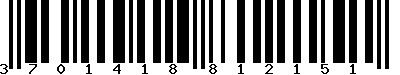 EAN-13 : 3701418812151 EAN-13 : 3701418812151