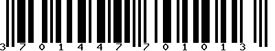 EAN-13 : 3701447701013 EAN-13 : 3701447701013