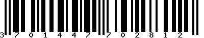 EAN-13 : 3701447702812 EAN-13 : 3701447702812