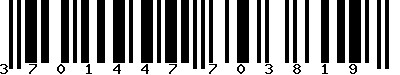 EAN-13 : 3701447703819 EAN-13 : 3701447703819