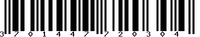 EAN-13 : 3701447720304 EAN-13 : 3701447720304