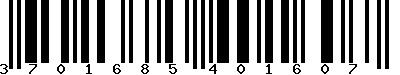EAN-13 : 3701685401607 EAN-13 : 3701685401607