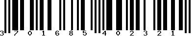 EAN-13 : 3701685402321 EAN-13 : 3701685402321