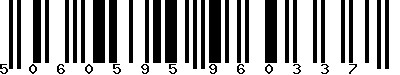 EAN-13 : 5060595960337 EAN-13 : 5060595960337