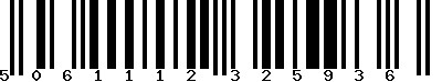 Code barre 5061112325936