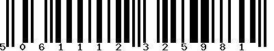 Code barre 5061112325981