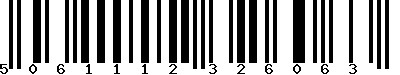 Code barre 5061112326063