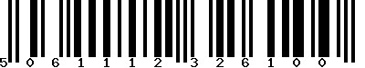 Code barre 5061112326100