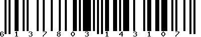 EAN-13 : 6137803143107 EAN-13 : 6137803143107