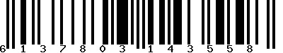 EAN-13 : 6137803143558 EAN-13 : 6137803143558
