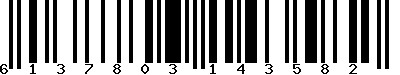 EAN-13 : 6137803143582 EAN-13 : 6137803143582