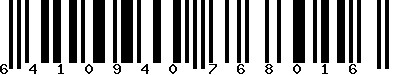 EAN-13 : 6410940768016 EAN-13 : 6410940768016
