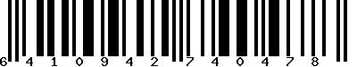 EAN-13 : 6410942740478 EAN-13 : 6410942740478
