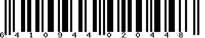 EAN-13 : 6410944020448 EAN-13 : 6410944020448