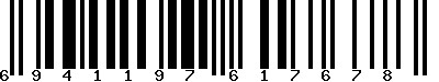 EAN-13 : 6941197617678 EAN-13 : 6941197617678