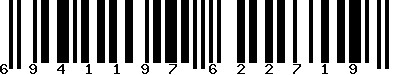 EAN-13 : 6941197622719 EAN-13 : 6941197622719