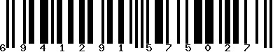 EAN-13 : 6941291575027 EAN-13 : 6941291575027