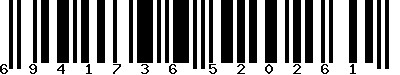 EAN-13 : 6941736520261 EAN-13 : 6941736520261