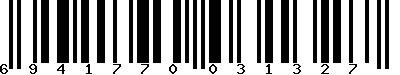 EAN-13 : 6941770031327 EAN-13 : 6941770031327