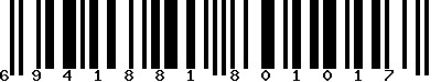EAN-13 : 6941881801017