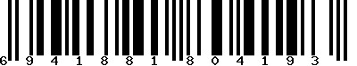 EAN-13 : 6941881804193