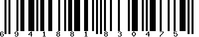 EAN-13 : 6941881830475
