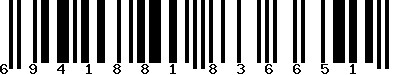 EAN-13 : 6941881836651 EAN-13 : 6941881836651