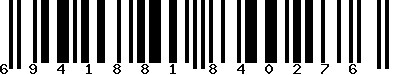 EAN-13 : 6941881840276