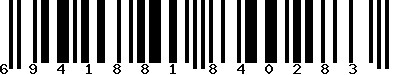 EAN-13 : 6941881840283