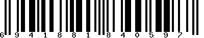 EAN-13 : 6941881840597