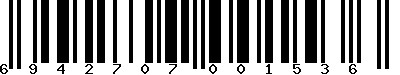 Code barre 6942707001536