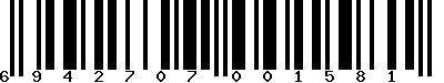 Code barre 6942707001581