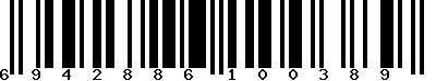EAN-13 : 6942886100389