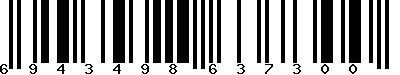 EAN-13 : 6943498637300