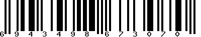 EAN-13 : 6943498673070