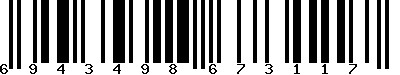 EAN-13 : 6943498673117