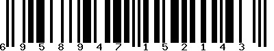 EAN-13 : 6958947152143 EAN-13 : 6958947152143