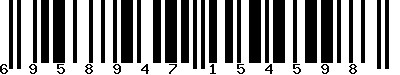 EAN-13 : 6958947154598 EAN-13 : 6958947154598