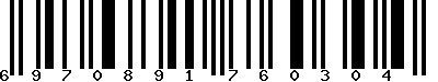 EAN-13 : 6970891760304 EAN-13 : 6970891760304