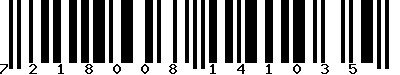 EAN-13 : 7218008141035 EAN-13 : 7218008141035