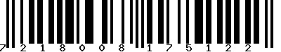 EAN-13 : 7218008175122 EAN-13 : 7218008175122