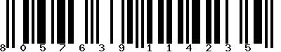 EAN-13 : 8057639114235 EAN-13 : 8057639114235
