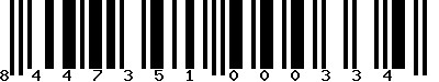 EAN-13 : 8447351000334 EAN-13 : 8447351000334