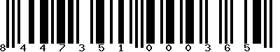 EAN-13 : 8447351000365 EAN-13 : 8447351000365