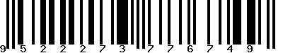 EAN-13 : 9522273776749 EAN-13 : 9522273776749