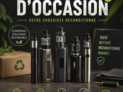 Cigarette électronique d'occasion : votre grossiste reconditionné !